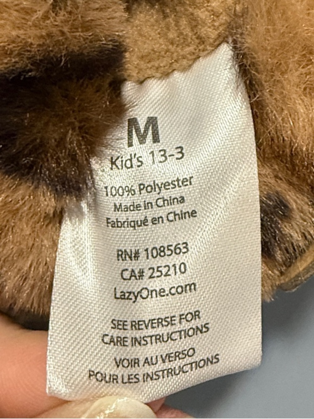 Lazy One Leopard Claw Plush Slippers - Brown & Black - Picture 5 of 5